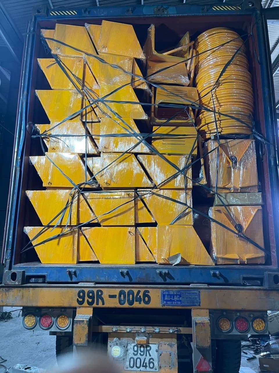 Concrete mixers loaded for export