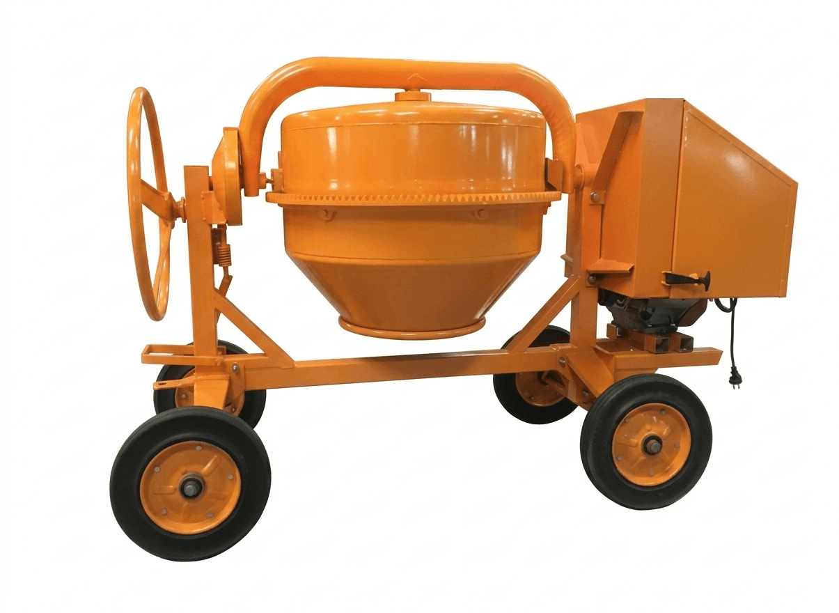 250L Concrete Mixer — 4 Wheels (Solid)