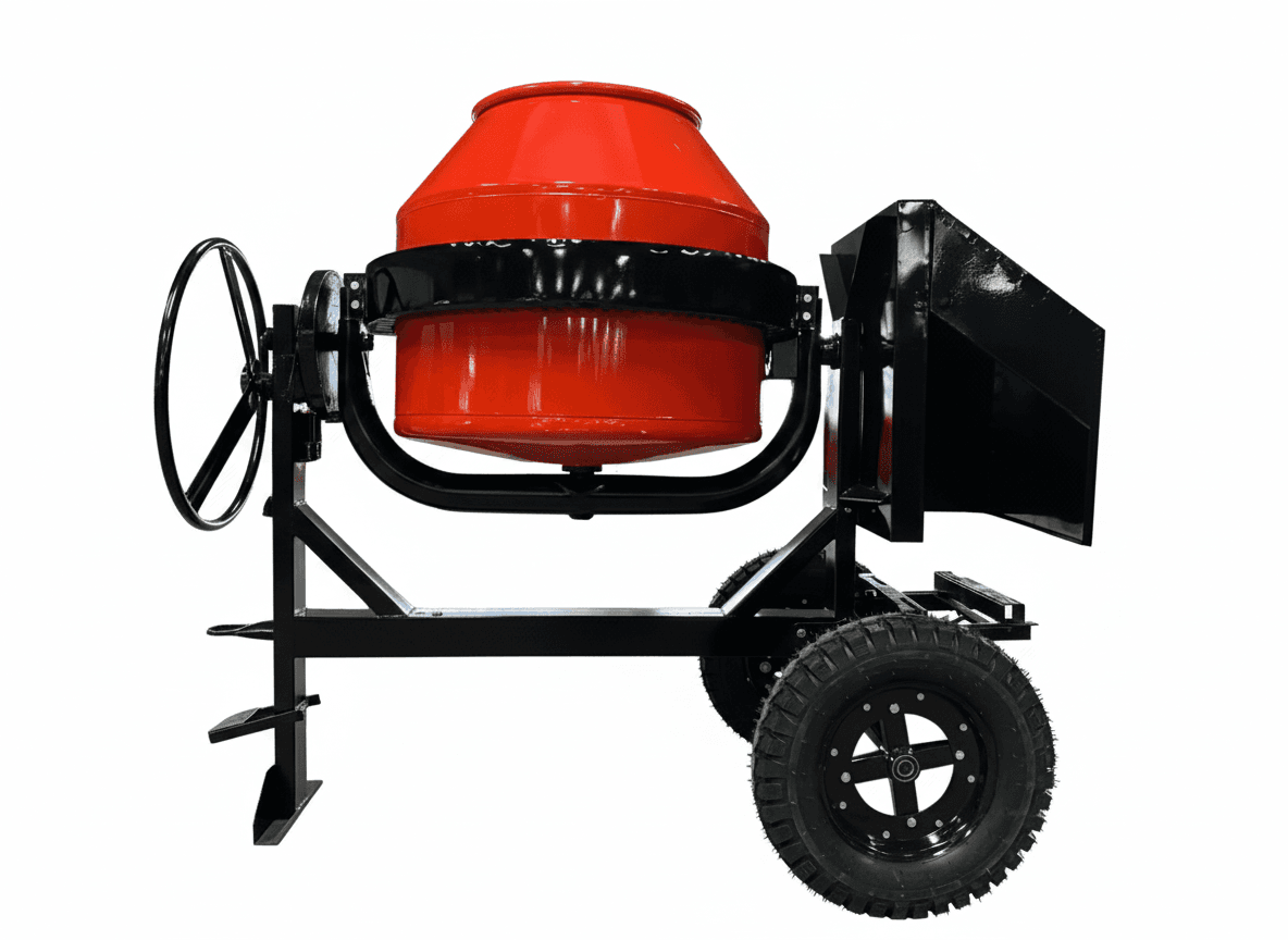 350L Concrete Mixer — 2 Wheels (Pneumatic 5.00-12) 4