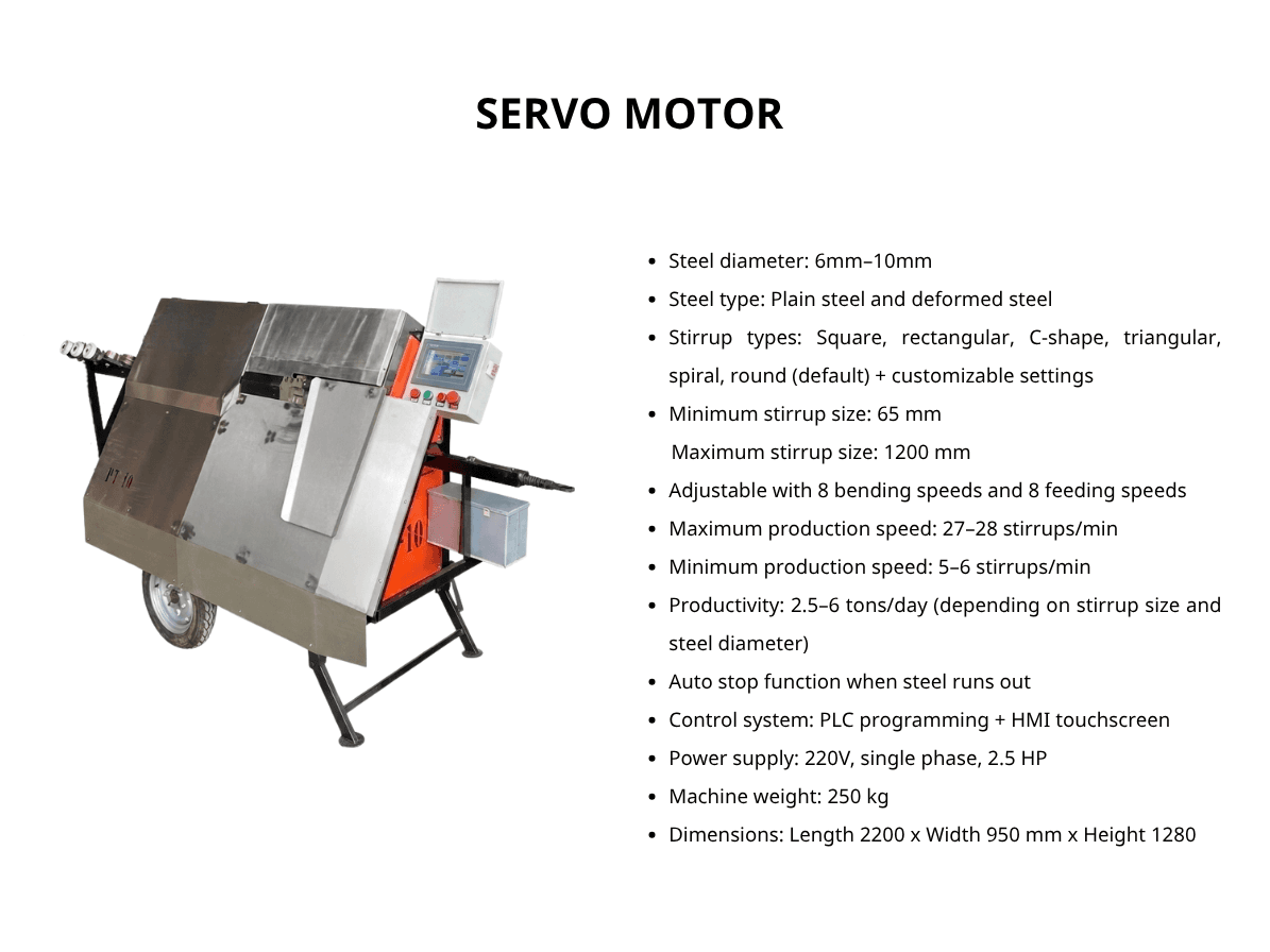 Stirrup Bending Machine — Servo Motor