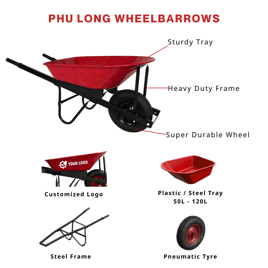 Wheelbarrow 120L — Big Pneumatic Tyre 5